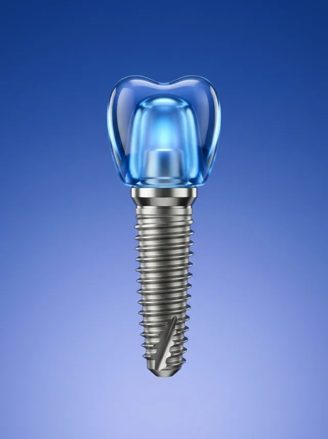 Dental implant with ceramic crown